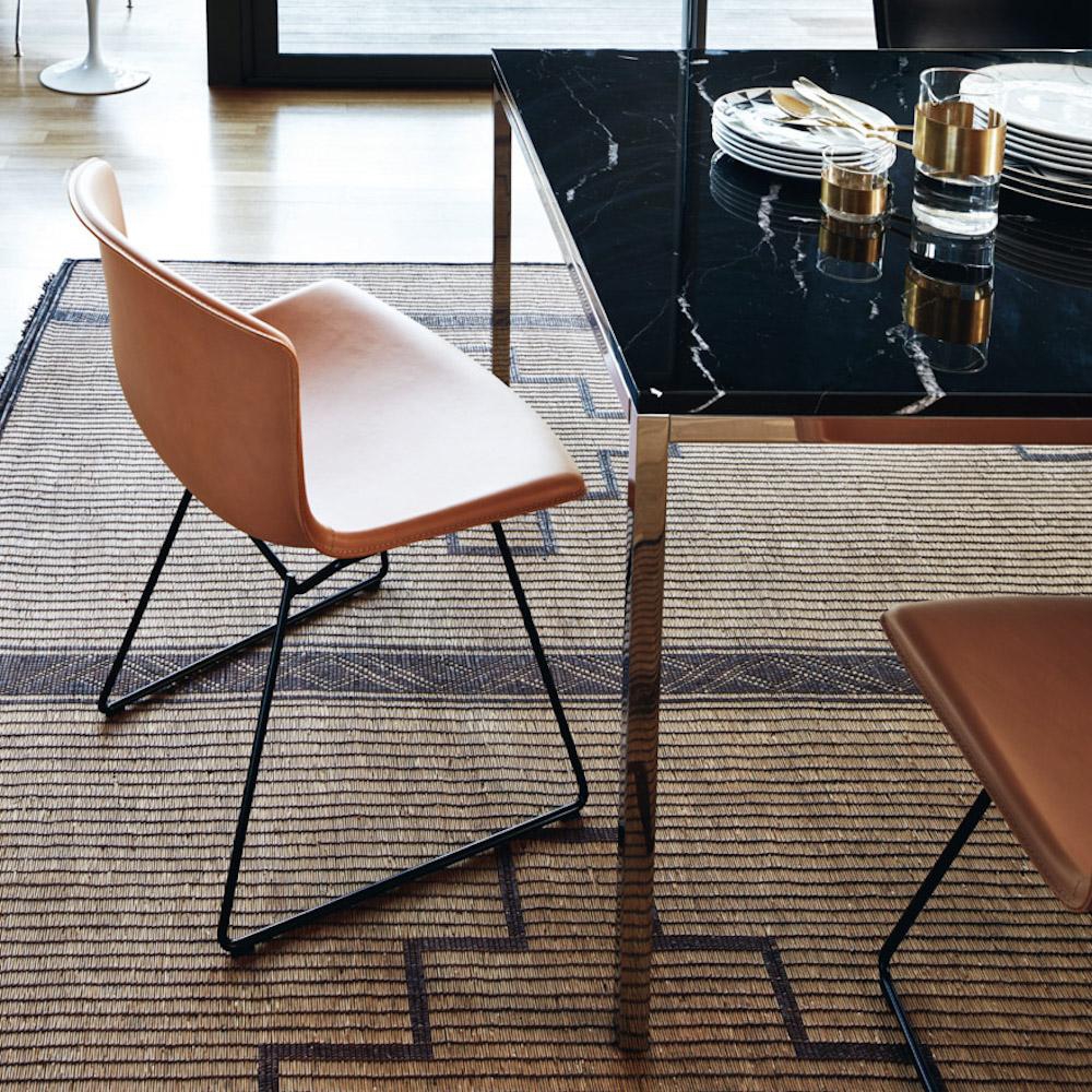 Bertoia Leather‑Covered Chair